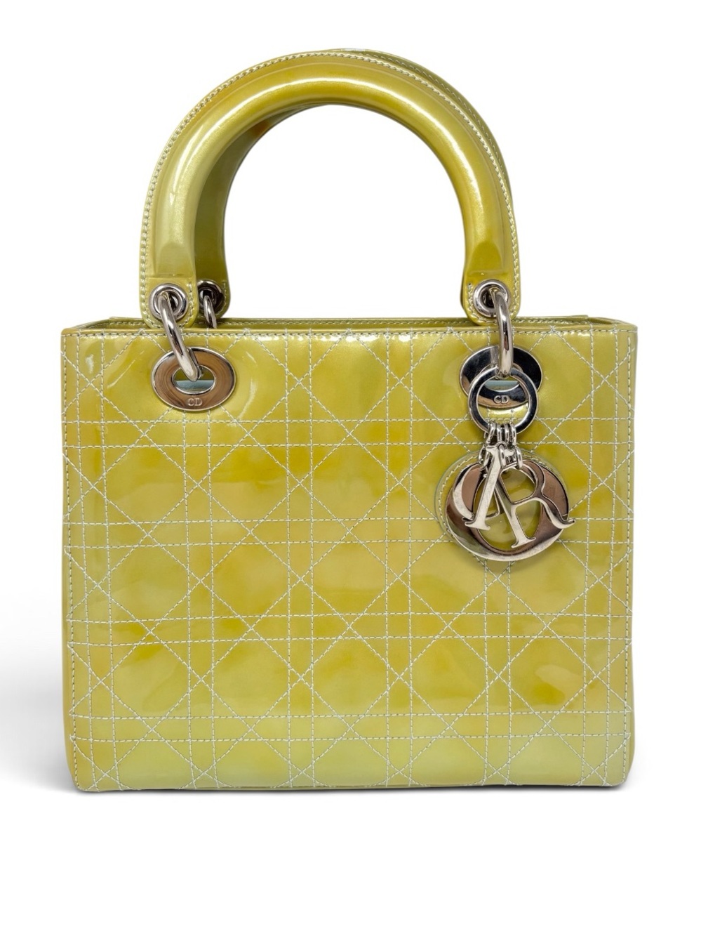 Christian Dior Lady Dior Medium Patent Leather Cannage Bag